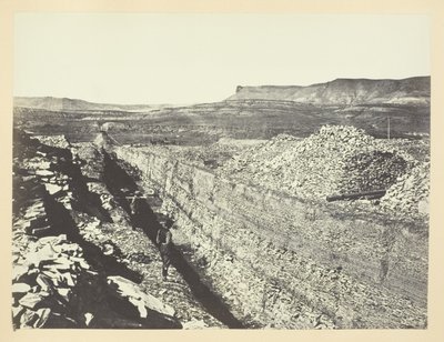 Brennender Felsenschnitt, Green River Valley von Andrew Joseph Russell