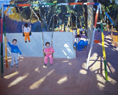 Kinder schaukeln, 1996 von Andrew Macara