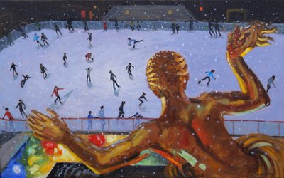 Prometheus, Rockefeller Eislaufbahn, New York, 2018 von Andrew Macara