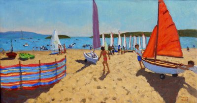 Boot zu Wasser lassen, Abersoch, 2016 von Andrew Macara