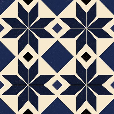 Blaue spanische Fliese, 2018 von Andrew Watson