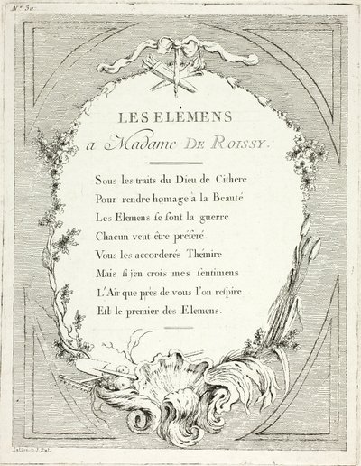 Frontispiz, aus Élements von Ange Laurent de Lalive de Jully