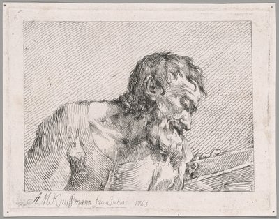 Alter Mann beim Lesen von Angelica Kauffmann