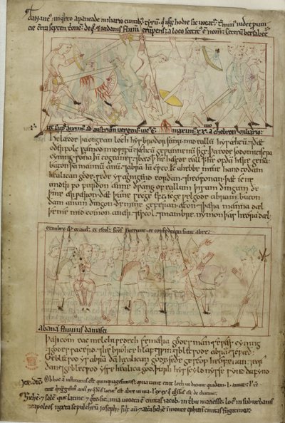 Cotton Claudius B. IV, f.25v Abraham und Lot von Anglo Saxon
