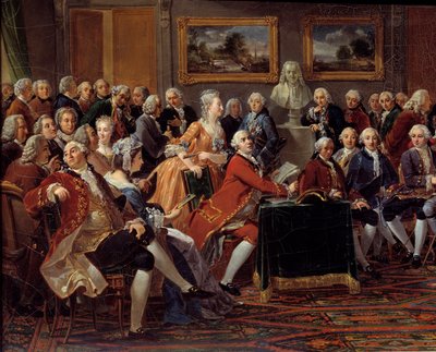 Der Salon von Madame Geoffrin von Anicet Charles Lemonnier