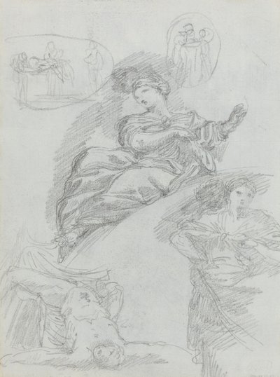 Figurenstudien [verso] von Anicet Charles Gabriel Lemonnier
