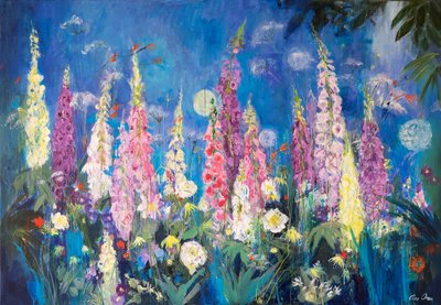 Fingerhüte und Allium, 2019 von Ann Oram