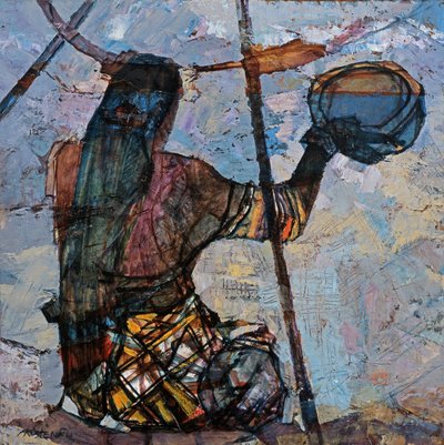 Eine Fischerin von Anna Contemporary Artist Kostenko