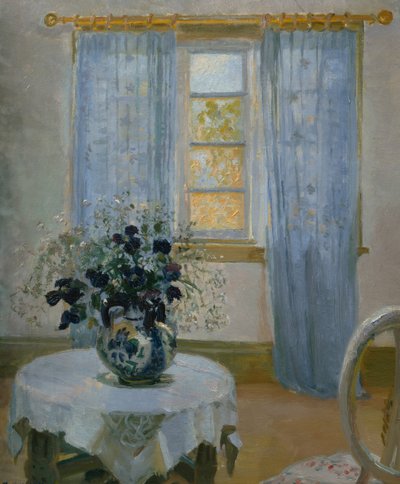 Innenraum mit Clematis von Anna Kirstine Ancher