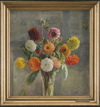 Dahlien in einem Glas von Anna Syberg