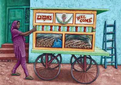 Straßenverkäufer, Indien, 2019 von Annalisa Morrocco