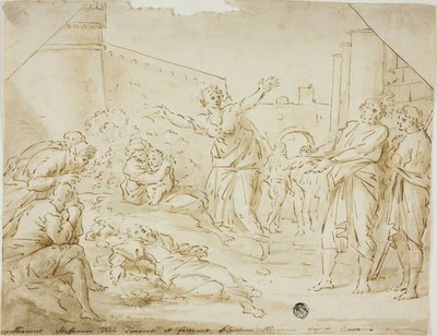 Trauer um den Körper des heiligen Stephanus von Annibale Carracci