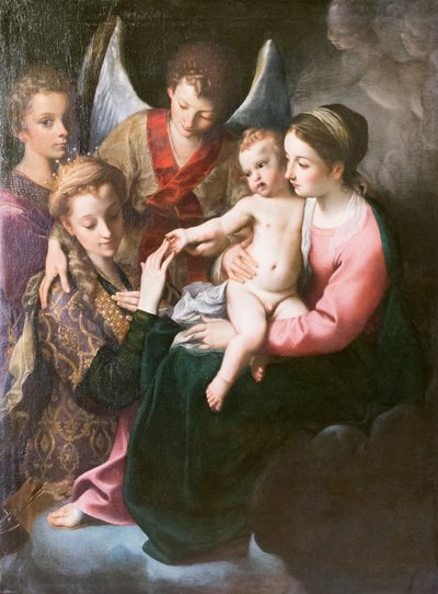 Mystische Hochzeit der heiligen Katharina von Annibale Carracci