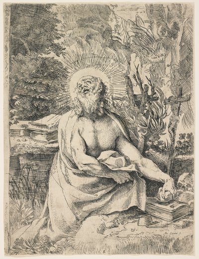 Heiliger Hieronymus in der Wildnis, ca. 1591 von Annibale Carracci