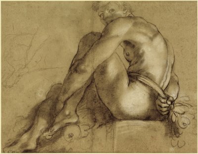 Sitzender Akt von Annibale Carracci