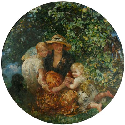 Mrs. A Scott-Elliot und Kinder von Annie Louisa Swynnerton