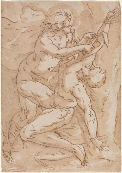 Apollo häutet Marsyas (recto) von Anonymous