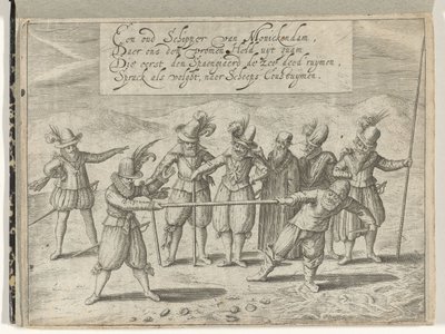 Der Kampf um den Goldenen Stock, 1608 von Anonymous