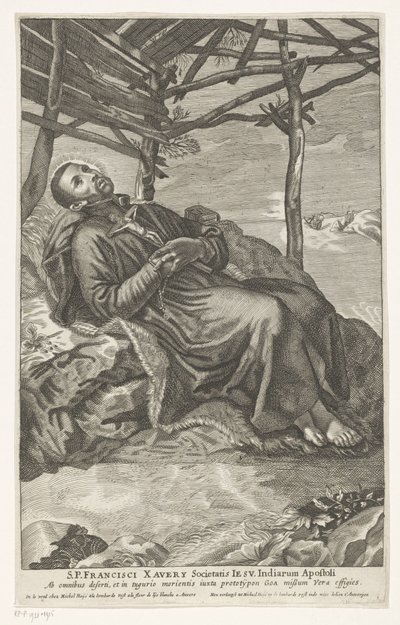 Heiliger Franz Xaver auf seinem Sterbebett von Anonymous