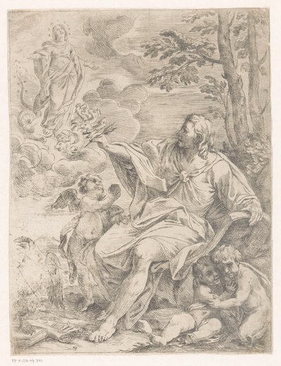 Johannes der Evangelist auf Patmos von Anonymous