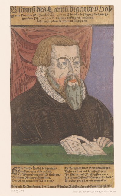 Porträt von Jacob Ruelich von Anonymous
