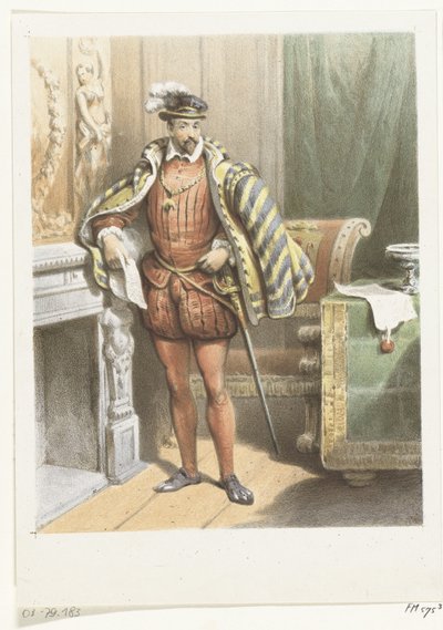 Porträt eines stehenden Edelmanns, ca. 1572 von Anonymous
