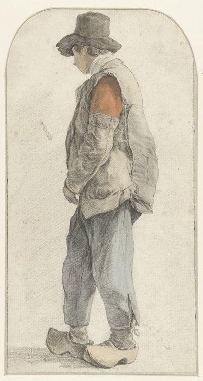 Stehender Bauernjunge, nach links von Anonymous