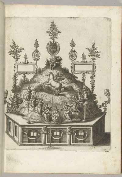 Szene mit Apollo auf dem Parnass, 1594 von Anonymous