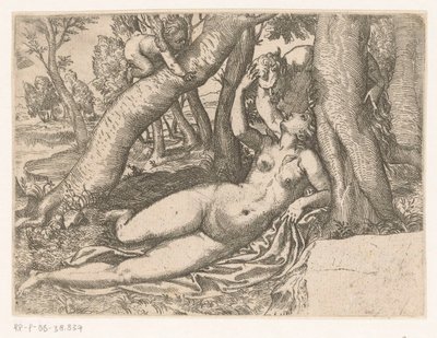 Venus wird von einem Satyr geweckt von Anonymous