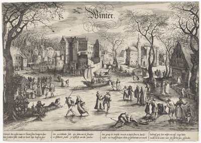 Winterlandschaft mit Eisvergnügen von Anonymous
