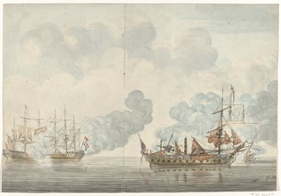 Seeschlacht bei Cadiz, 1781 von Anonymous