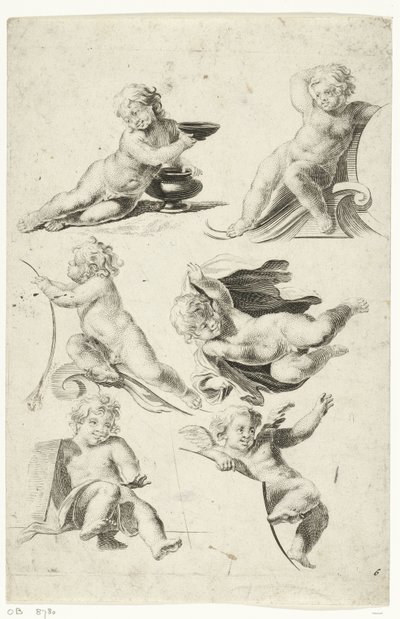 Sechs Putti von Anonymous