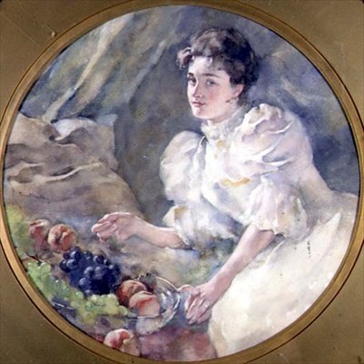 Obst arrangieren, ca. 1885 (Tondo) von Anonymous Anonymous