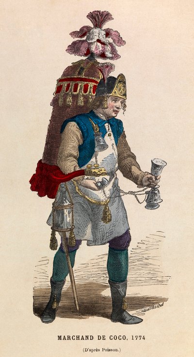 Kokosnussverkäufer im Jahr 1774 - Private Sammlung von Anonymous Anonymous
