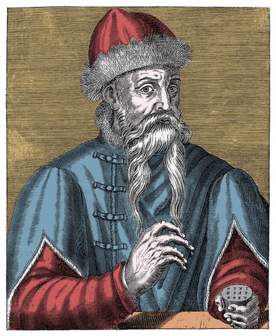 Johann Gutenberg, deutscher Drucker und Goldschmied von Anonymous Anonymous