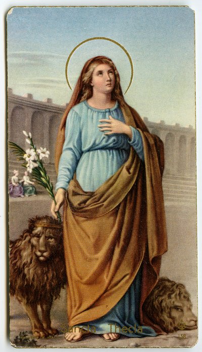 Andachtsbild: Santa Tecla (Chromolithografie) von Anonymous Anonymous