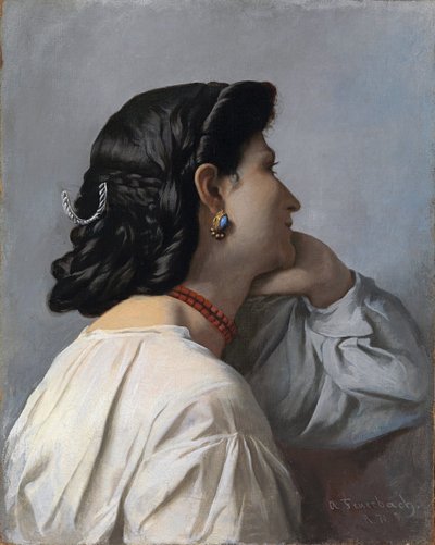 "Iphigenie" Kopf einer Frau von Anselm Feuerbach