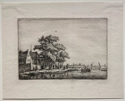 Der Friedhof am Kanal von Anthonie Waterloo