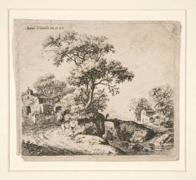 Die Kapelle mit Stufen von Anthonie Waterloo