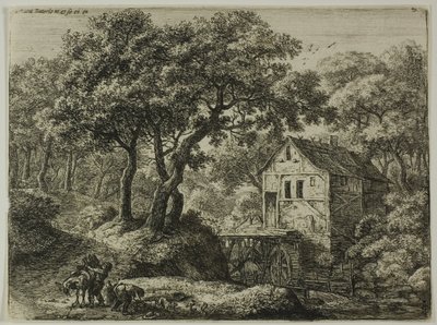 Die Mühle im Wald von Anthonie Waterloo
