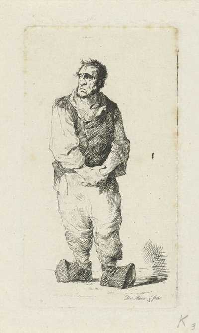 Mann in Holzschuhen von Anthonie Willem Hendrik Nolthenius de Man