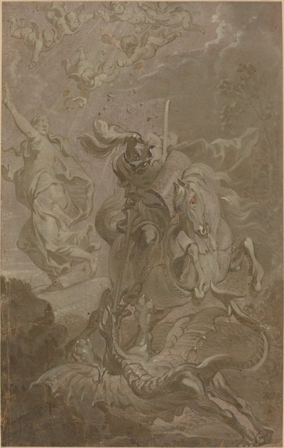 Sankt Georg und der Drache von Anthonis Sallaert