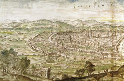 Ansicht von Barcelona, 1563 von Anthonis van den Wyngaerde