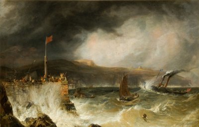 Postschiff fährt in den Hafen ein von Anthony Vandyke Copley Fielding