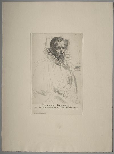 Porträt von Pieter Brueghel von Anthony van Dyck
