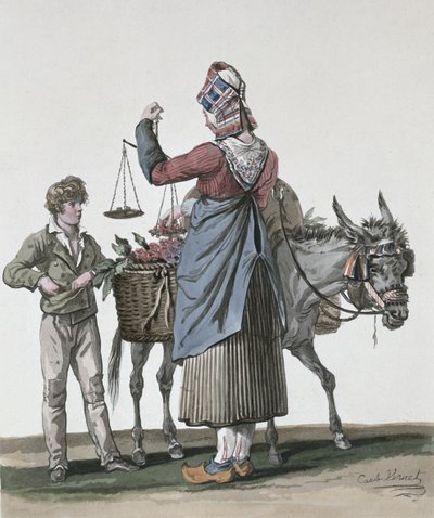 Die Kirschverkäuferin von Antoine Charles Horace Vernet