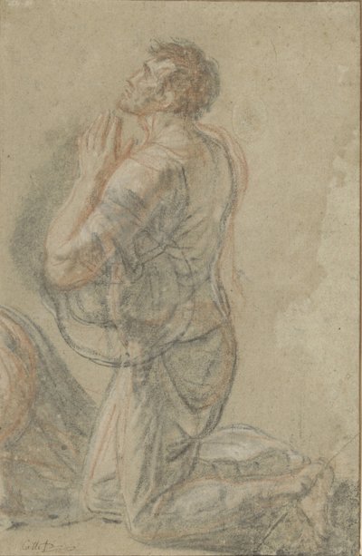 Kniender Mann von der Seite gesehen von Antoine François Callet