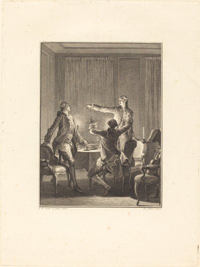 Die Provokation von Antoine Jean Duclos after Jean Michel Moreau