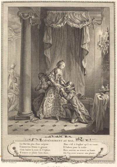 Das Ereignis auf dem Ball von Antoine Jean Duclos and Francois Robert Ingouf after Sigmund Freudenberger