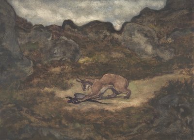 Karakal und Fasan, 1810-75 von Antoine Louis Barye